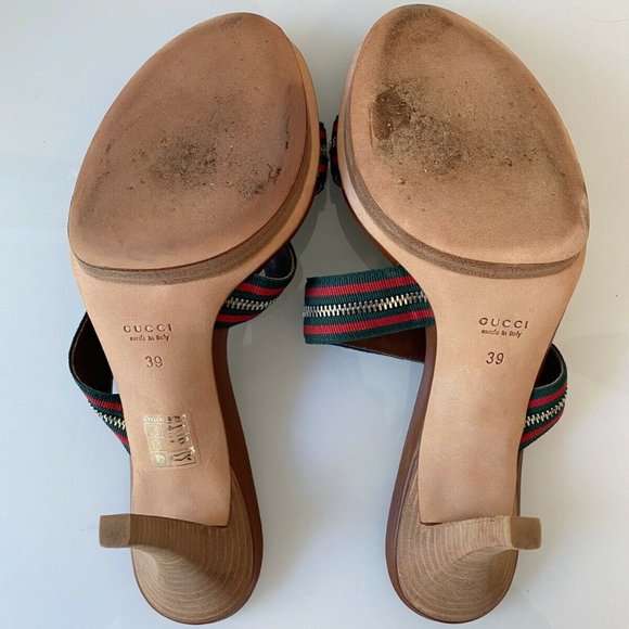 **SALE**GUCCI~RARE~SHERRY LINE~ZIPPERED DESIGN HEELS - Picture 10 of 10